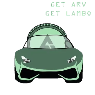 🚘 GET ARV GET LAMBO carro, lambo, automóvel, veículo, riqueza, luxo, motivacional whatsapp sticker