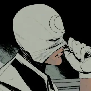 🌙 Moon Knight มูนไนท์, มาร์เวล, ซูเปอร์ฮีโร่, ตัวละครในการ์ตูน, Disney+ whatsapp sticker