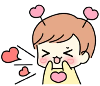 🥰 lucu, kawaii, cinta, hati, kartun telegram sticker