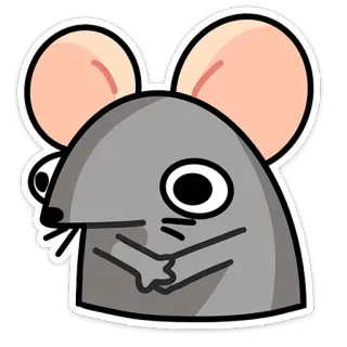 🥺 ratón, dibujos animados, lindo, animal, pegatina telegram sticker
