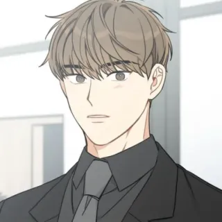 ☕️ uomo, cartone animato, anime, ritratto, personaggio telegram sticker
