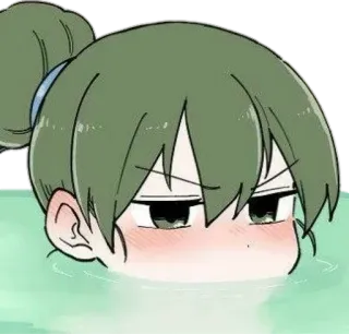 😂 Anime, Karakter, Air, Wajah, Gadis, Ilustrasi telegram sticker