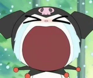 🖤 Kuromi Anime, Desenho animado, Kuromi, Chorar, Triste, Sanrio whatsapp sticker
