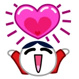 ❤️ trái tim, tình yêu, nhân vật, nhãn dán, dễ thương, vui vẻ whatsapp sticker