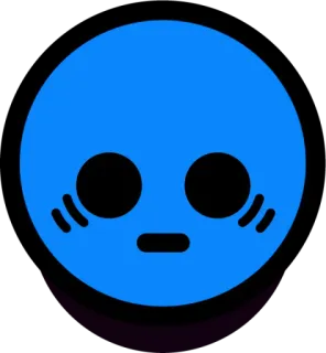 😖 絵文字, 青, 顔, 表情, ステッカー telegram sticker