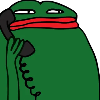 📞 Pepe the Frog 佩佩蛙, 表情包, 网络文化, 手机, 说话, 卡通 whatsapp sticker