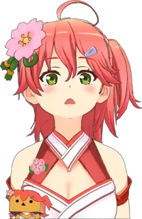 🌸 Sakura Miko อนิเมะ สาว, วีทูบเบอร์, ซากุระมิโกะ, น่ารัก, คาวาอี้, ญี่ปุ่น, ผมสีชมพู, ดอกไม้ telegram sticker
