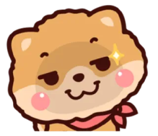 😏 pies, słodki, zwierzę, kreskówka, kawaii, zwierzę domowe, śmieszne telegram sticker