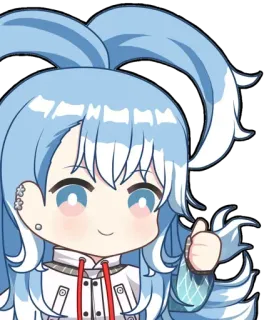 👍 Аниме, Персонаж, Милый, Палец вверх, Кавай whatsapp sticker
