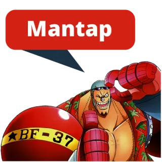 👍 Franky One Piece Mantap anime, one piece, franky, mantap, sticker, cyborg, manga telegram sticker