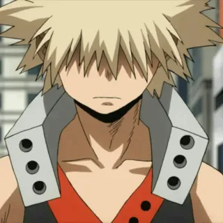 🍺 Bakugo My Hero Academia Anime, Manga, Pahlawan, Rambut pirang, Ledakan telegram sticker