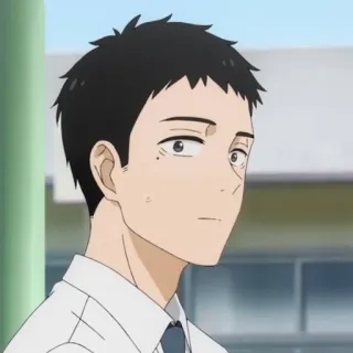 ❓ Anime, Manga, Charakter, Porträt, Junger Mann, Ausdruck telegram sticker