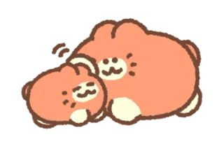 🍊 animal, mignon, lapin, orange telegram sticker