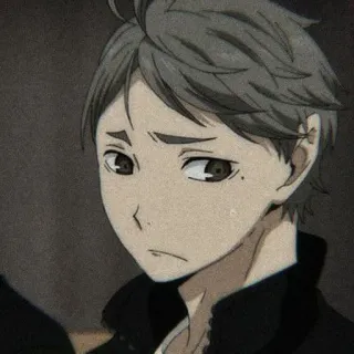 ⚫ Sugawara Koushi Haikyuu!! anime, haikyuu, sugawara, koushi, manga telegram sticker
