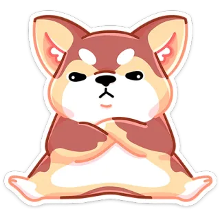 🐕 강아지, 귀여운, 스티커, 동물, 카와이, 만화 telegram sticker