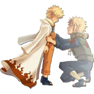 😍 Naruto Uzumaki Naruto アニメ, マンガ, ナルト, ミナト, 父親, 息子 telegram sticker