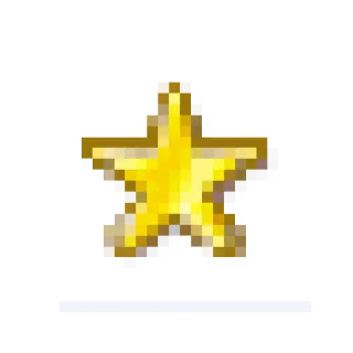 ⭐ estrella, amarillo, pixelado, oro, premio whatsapp sticker