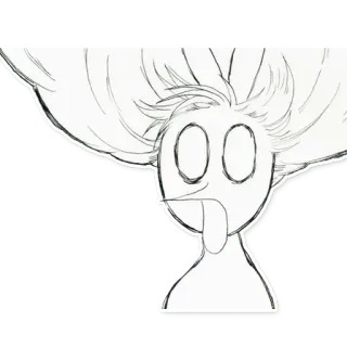 😱 cartone animato, omino stilizzato, espressione, disegno, divertente telegram sticker