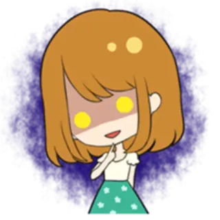 🤔 anime, fofo, menina, desenho animado whatsapp sticker