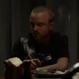 ๐ Jesse Pinkman Breaking Bad jesse pinkman, breaking bad, television, actor, eating whatsapp sticker