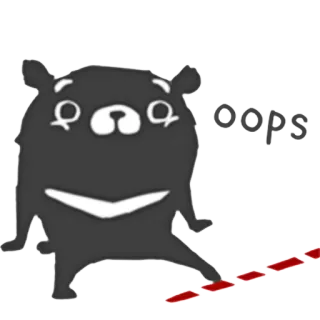 😝 oso, lindo, dibujos animados, animal, pegatina telegram sticker