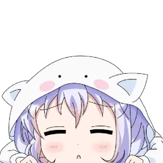 😞 Anime, Mignon, Fille, Dessin animé, Chibi whatsapp sticker