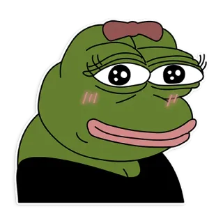 👠 Pepe the Frog Pepe, frog, meme, internet meme, cartoon, character, illustration telegram sticker