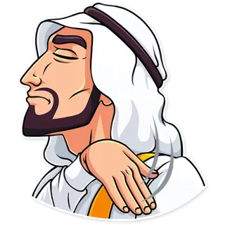 🙅 pria, kartun, orang, arab telegram sticker