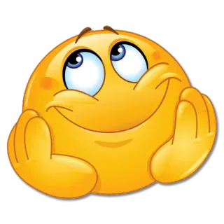 🤔 emoji, smiley, cara, pensando, soñador, lindo, amarillo whatsapp sticker
