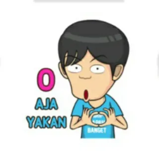 🕴 0 AJA YAKAN BANGET мультфильм, стикер, смешной, индонезийский, комикс, персонаж telegram sticker
