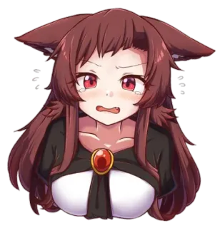 😣 Anime, Manga, Vosmeisje, Schattig, Kawaii, Emotioneel telegram sticker