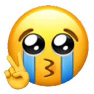 ☺️ Emoji, Vredesteken, Huilend, Zoen, Geel, Expressie, Sticker, Schattig telegram sticker