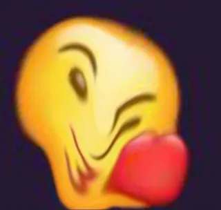 😘 Emoji, Faccia, Espressione, Bacio, Divertente, Cartone animato telegram sticker