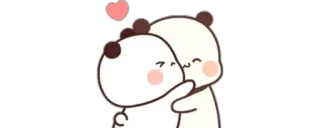 ✨ carino, amore, panda, abbraccio, kawaii, cartoni animati, amicizia whatsapp sticker