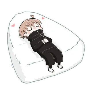 😴 Anime, Schlafend, Süß, Chibi, Couch telegram sticker