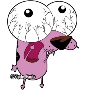 😱 @Sigilo_Packs мультфильм, собака, стикер telegram sticker