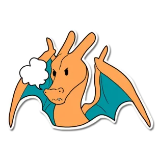 😡 Charizard Charizard, Pokémon, Video game, Desenho animado, Monstro telegram sticker