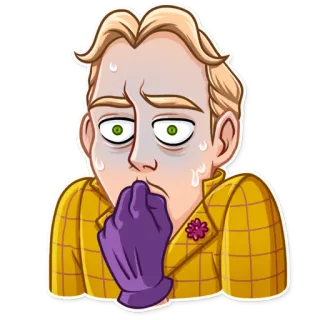 😰 preocupado, ansioso, assustado, nervoso, homem telegram sticker