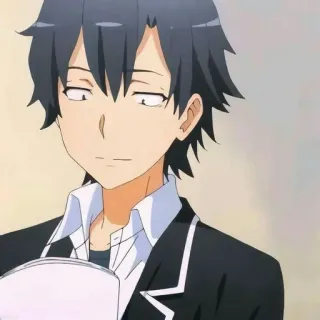 ⛓ Hachiman Hikigaya My Teen Romantic Comedy SNAFU Anime, Charakter, Hachiman, Hikigaya, Meine romantische Jugendkomödie ist falsch, wie erwartet, Sticker whatsapp sticker