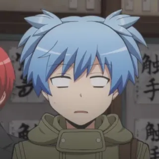 😐 Nagisa Shiota Assassination Classroom anime, cartoon, boy, nagisa shiota, assassination classroom telegram sticker