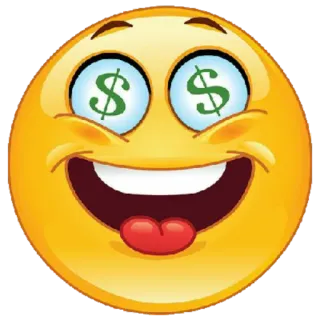 🤑 Emoji, Argent, Dollar, Avidité, Joyeux, Excité whatsapp sticker