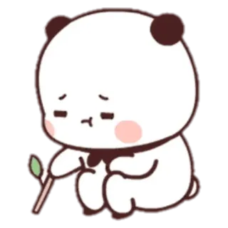 🍯 แพนด้า, เศร้า, น่ารัก, สัตว์, คาวาอิ, การ์ตูน telegram sticker