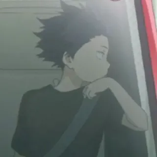 🖤 Shoya Ishida A Silent Voice Anime, Postać, Manga, Silent Voice, Shoya Ishida, Animacja telegram sticker