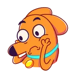 😳 cane, cartone animato, animale, carino, animale domestico, animato telegram sticker