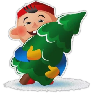 🌲 사탕, 겨울, 게임, 만화, 크리스마스, 나무, 소년 whatsapp sticker