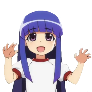 😺 Rika Furude Higurashi: When They Cry Anime, Chica, Linda, Rika Furude, Higurashi whatsapp sticker
