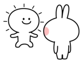 😆 schattig, konijn, personage, sticker, cartoon telegram sticker