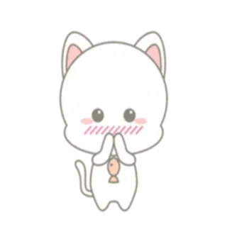 ☺️ cat, cute, animal, sticker telegram sticker