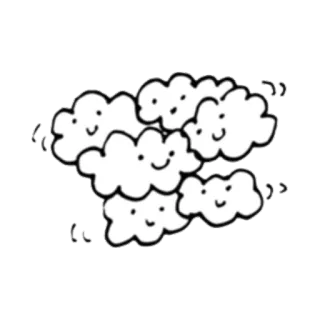👨 nubes, lindo, clima, cielo, dibujos animados whatsapp sticker
