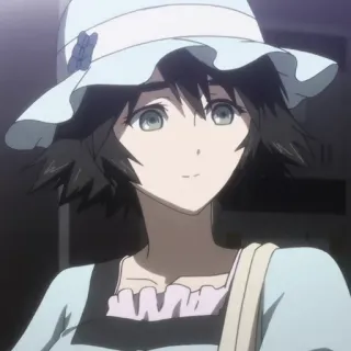 ⚙️ Rumiho Akiha Steins;Gate Anime, Personagem, Feminino, Chapéu, Rumiho Akiha, Steins;Gate whatsapp sticker